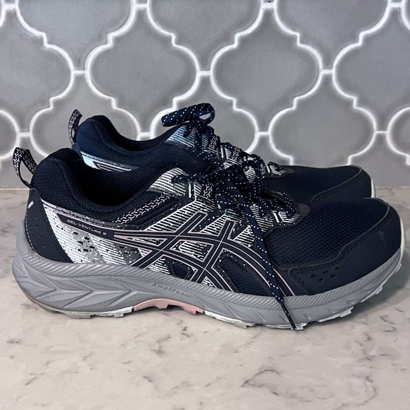 Asics GEL-Venture 9 Women's Trail Running Shoes Navy Athletic Sneakers Size 10.5 - Picture 2 of 11